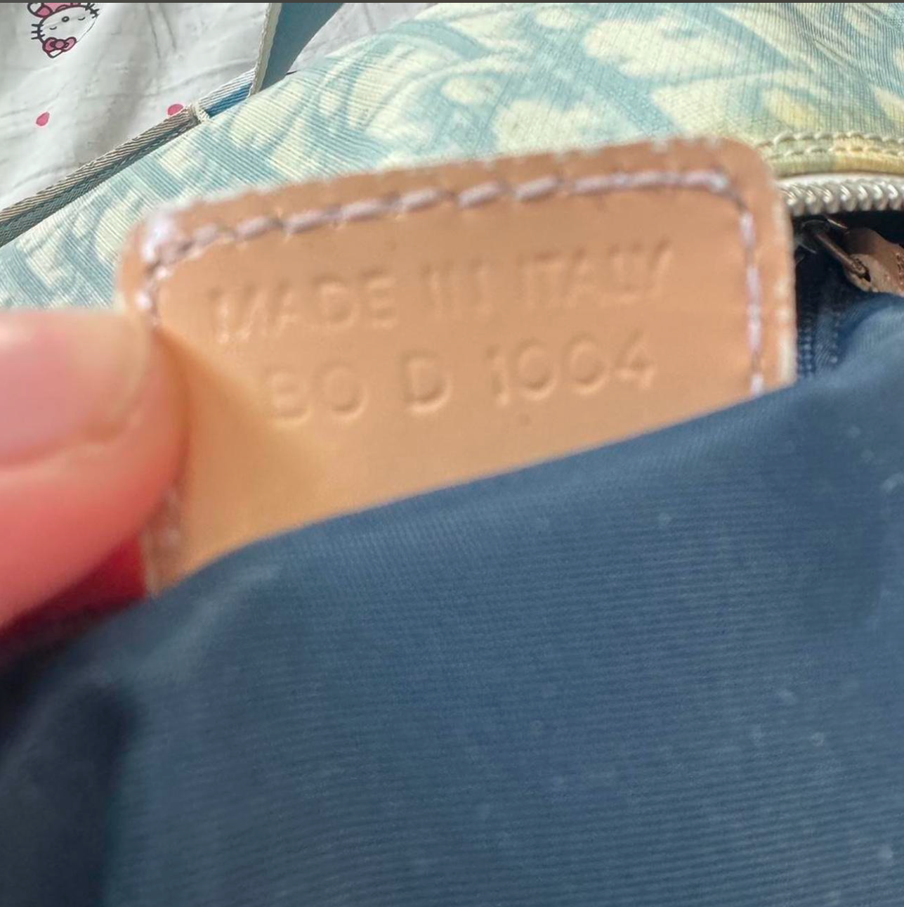 CHRISTIAN DIOR | Trotter Canvas Boston Bag Blue