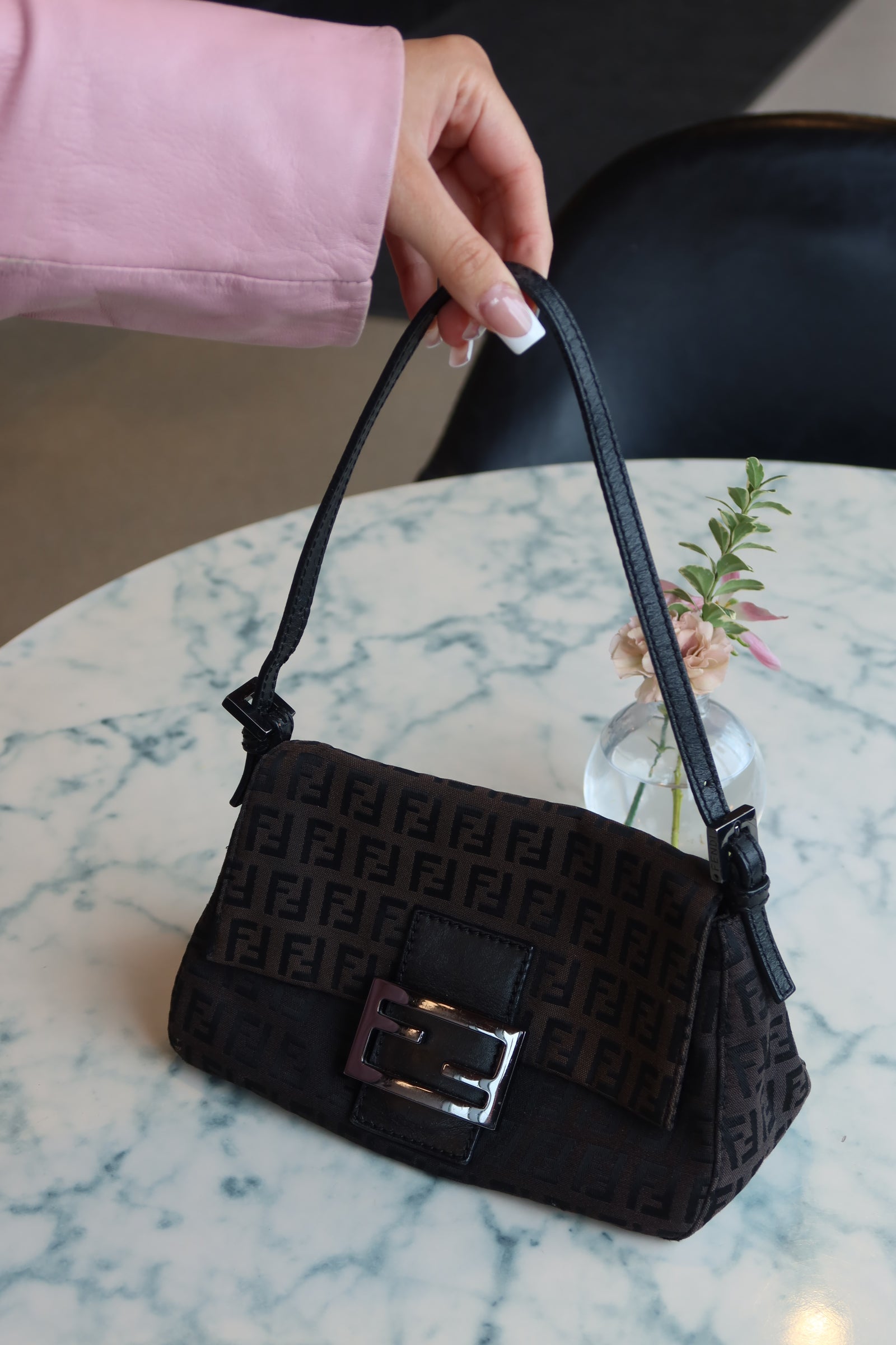🏷️SOLD FENDI |                 Zucchino Mini Mama Baguette