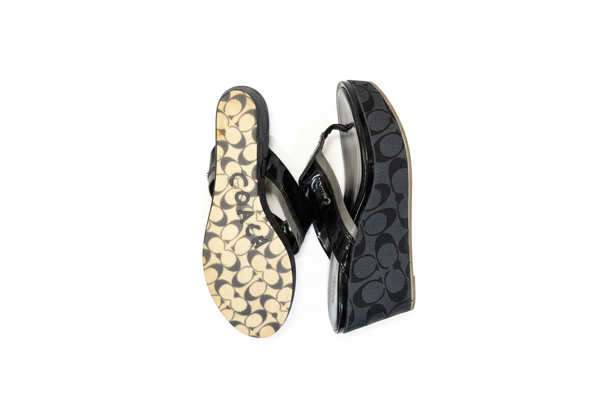 COACH | Jody Wedge Platform Monogram Sandals