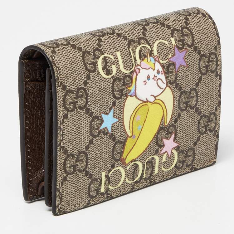 GUCCI | Rainbow and Stars Bananya GG Supreme Compact Wallet