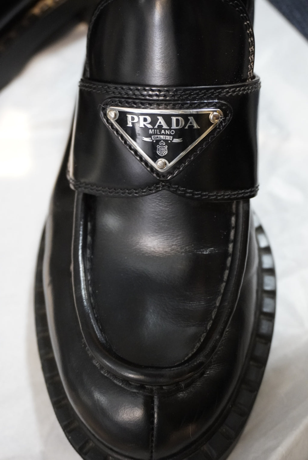 PRADA | Black Leather Loafers