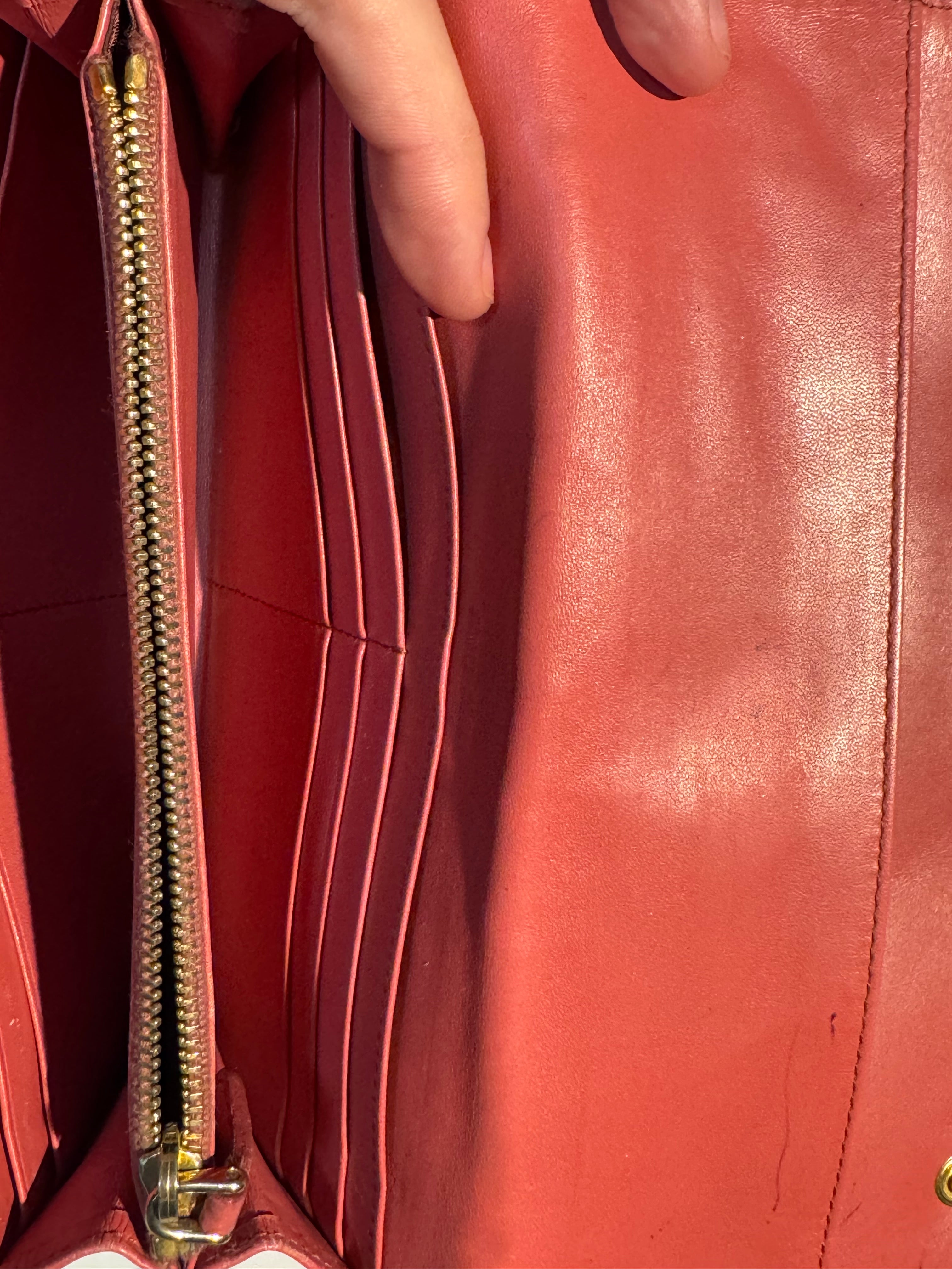 MIU MIU | Crocodile-embossed Leather Long Wallet