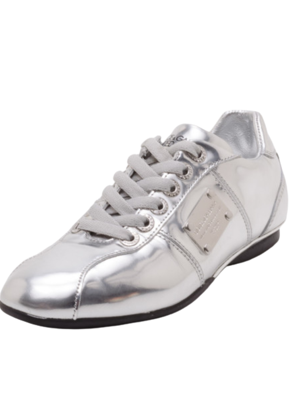 DOLCE & GABBANA | Metallic Silver DG 670 Sneaker Trainers