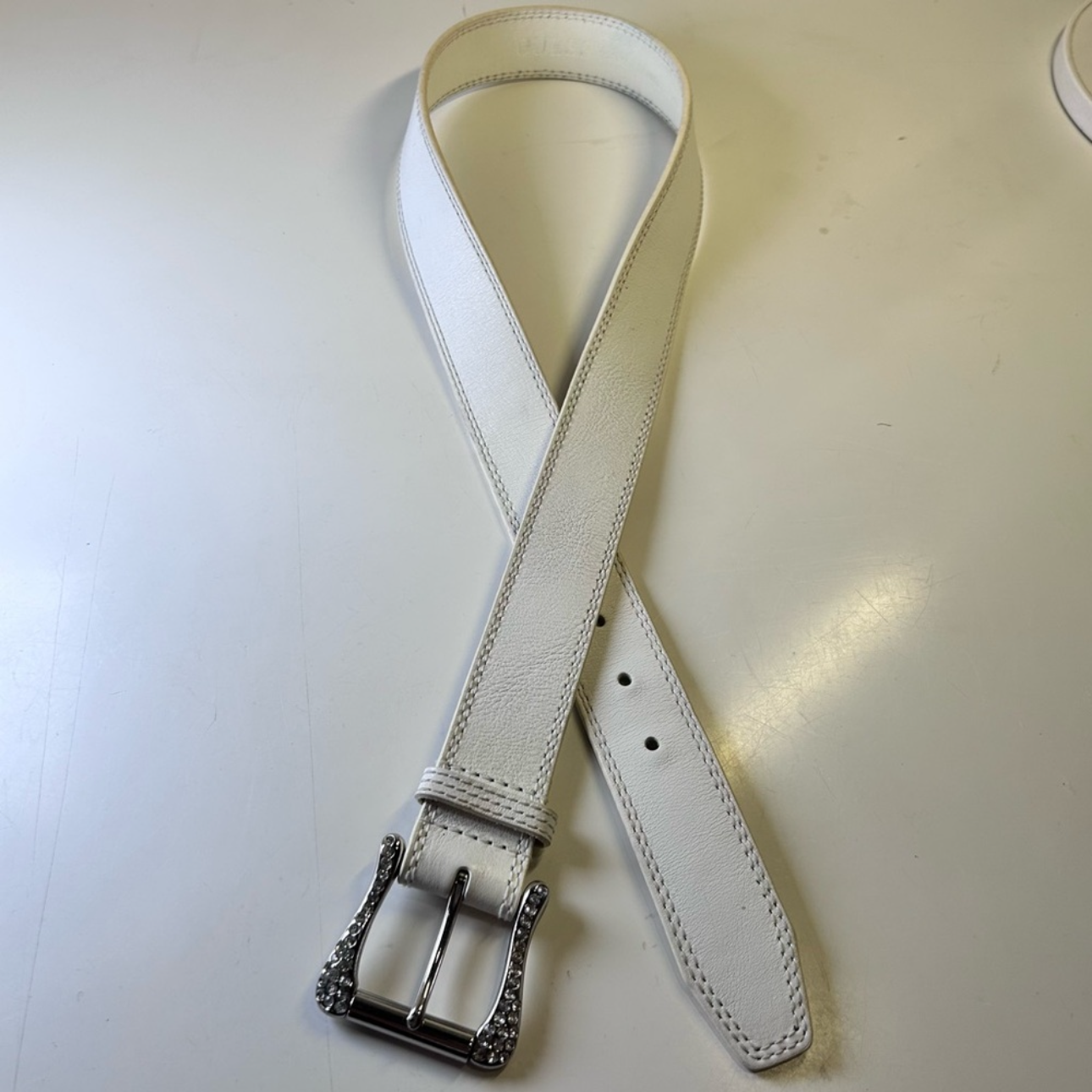 GUESS | Leather Rhinestone Belt
