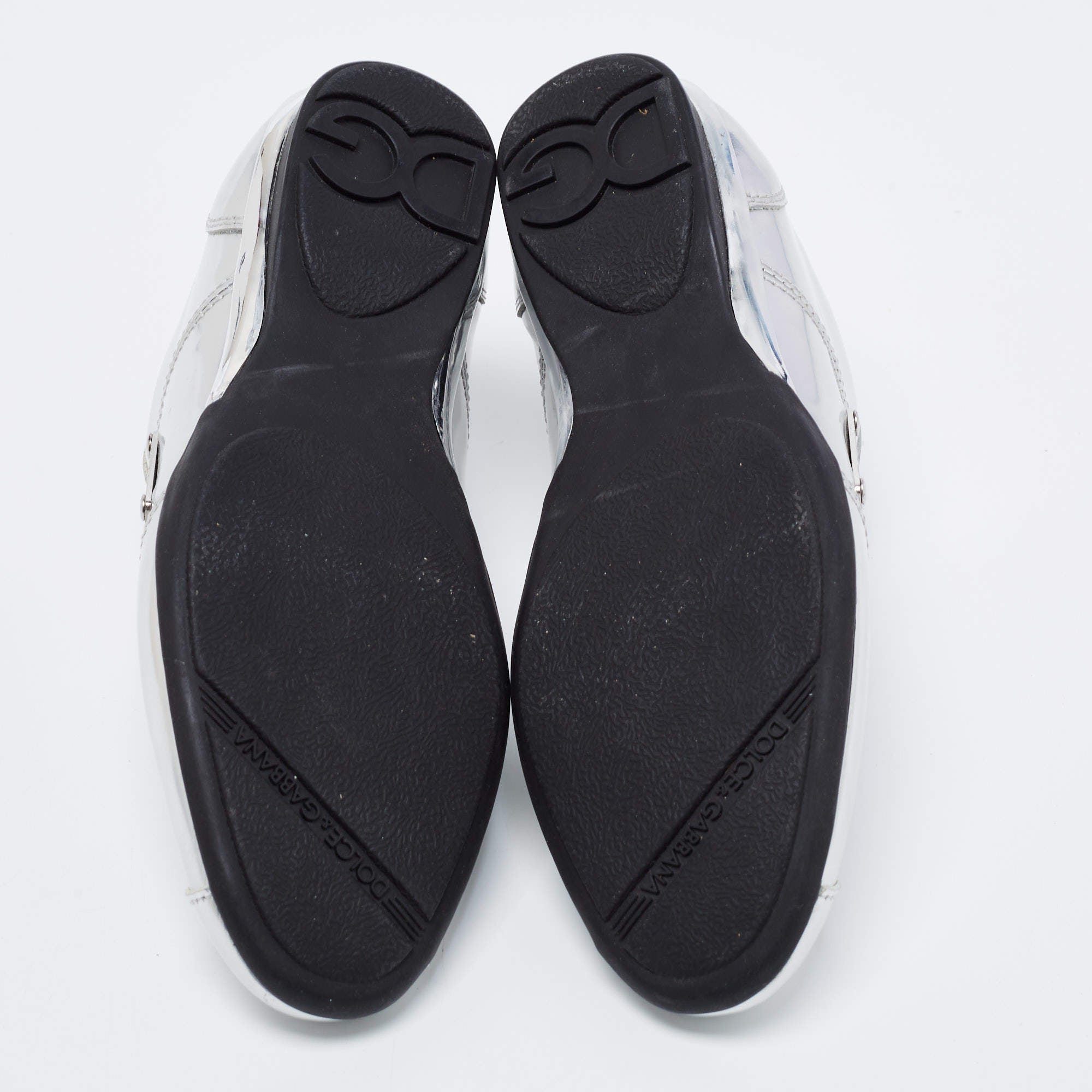 DOLCE & GABBANA | Metallic Silver DG 670 Sneaker Trainers