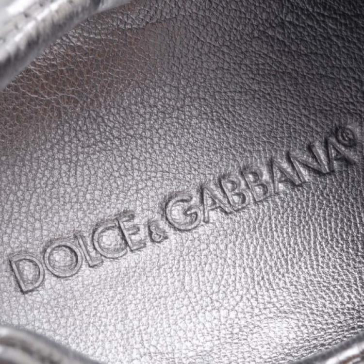 DOLCE & GABBANA | Metallic Silver DG 670 Sneaker Trainers